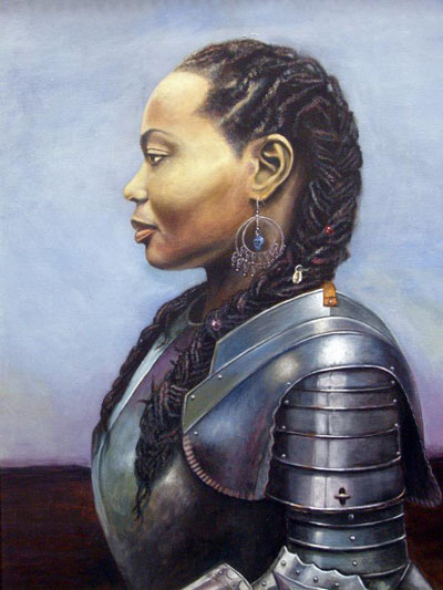 Women in action: art depicting various armour classes