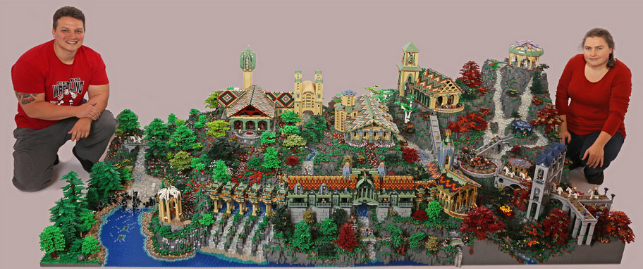 200 000 Legos plus tard, ils réalisent la cité des elfes du Seigneur des  Anneaux - Marie Claire