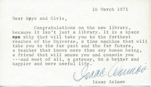 Isaac Asimov on Books, Libraries and Imagination