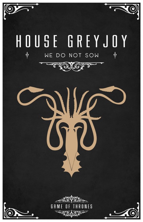 Beautiful Westeros family posters